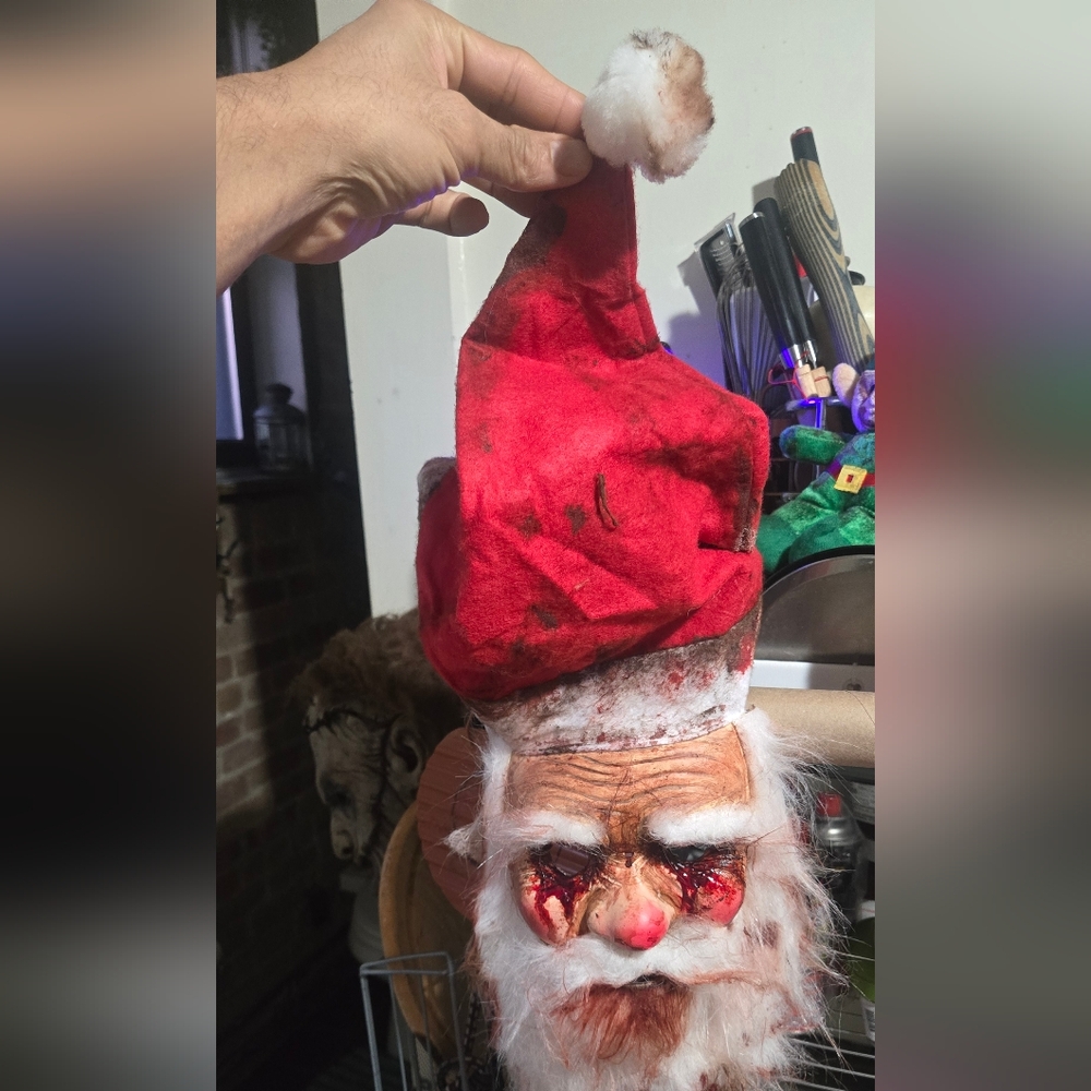 Festive Red and White Santa Face Mask